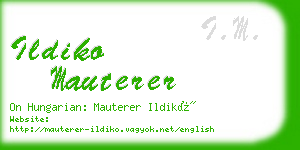 ildiko mauterer business card